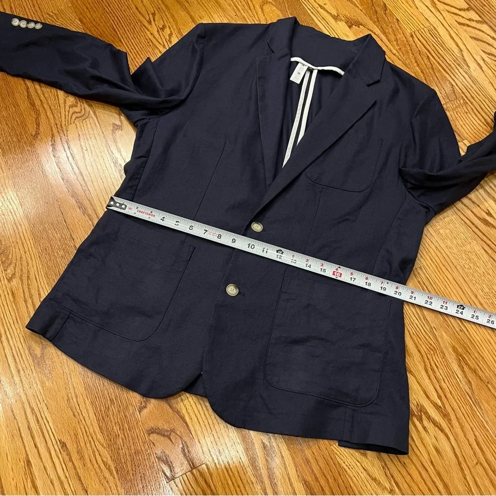 NEW State & Liberty Unstructured Linen Blazer Navy Blue 44 Performance Sport